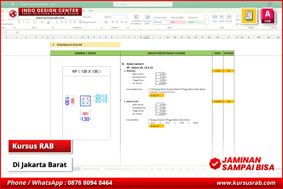 Note Di Rab Kursus RAB di Jakarta Barat Cocok untuk Pemula - Kursus RAB Bangunan ...