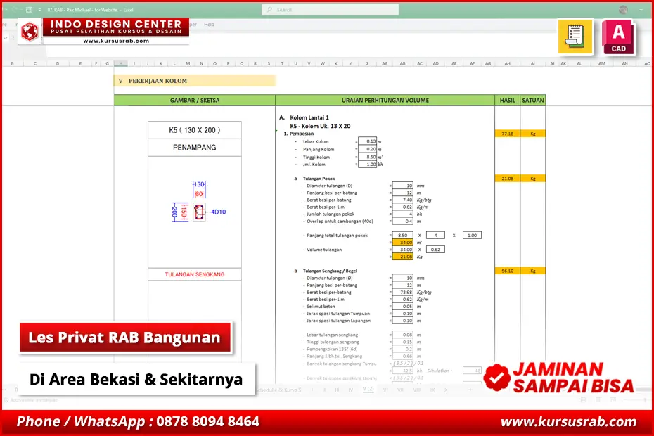 Note Di Rab Les Privat RAB Bangunan Tenaga Profesional di Bekasi - Kursus RAB ...